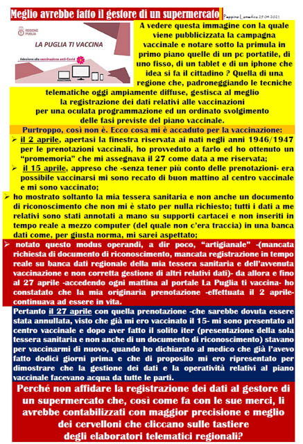 La Puglia ti vaccina: testimonianza del torremaggiorese Peppino Lamedica -  Torremaggiore on-line