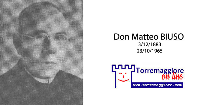 IL 23 OTTOBRE DEL 1965 MORIVA DON MATTEO BIUSO PRIMO PARROCO DELLA CHIESA DELLA FONTANA, SACERDOTE DI GRANDE BONTA’ E UMANITA’