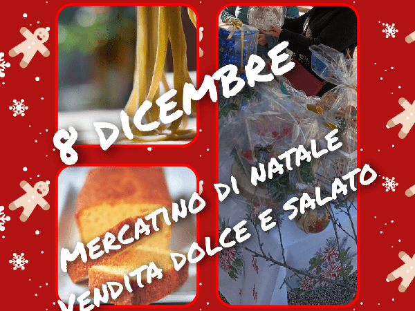 8 dicembre 2022: mercatino di Natale vendita dolce e salato davanti la Parrocchia Santuario della Fontana dalle ore 8 alle 13