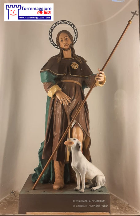 16 agosto: storia della statua di San Rocco che si venera nella Chiesa delle Sante Croci di Torremaggiore e della Fiera di San Matteo che si svolgeva nella penultima domenica di agosto a partire dal 1871