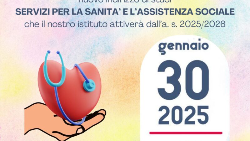 30 gennaio 2025: presentazione del nuovo Indirizzo Professionale Servizi per la Sanità e l’Assistenza Sociale dell’ IISS Fiani Leccisotti alle ore 18 presso il Castello Ducale De Sangro di Torremaggiore