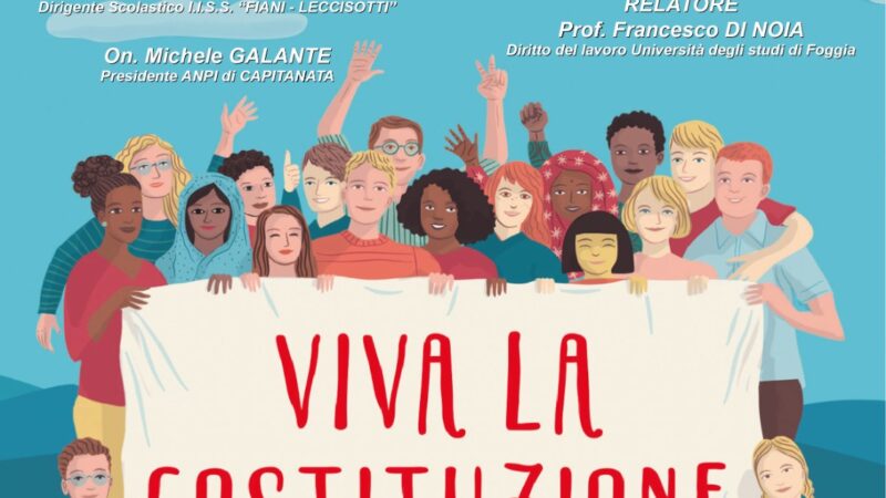 Prima Lezione sulla Costituzione della Repubblica Italiana il 27 febbraio 2025 presso l’Auditorium dell’IISS Fiani Leccisotti a partire dalle ore 10.30:  evento organizzato dall’ANPI Torremaggiore